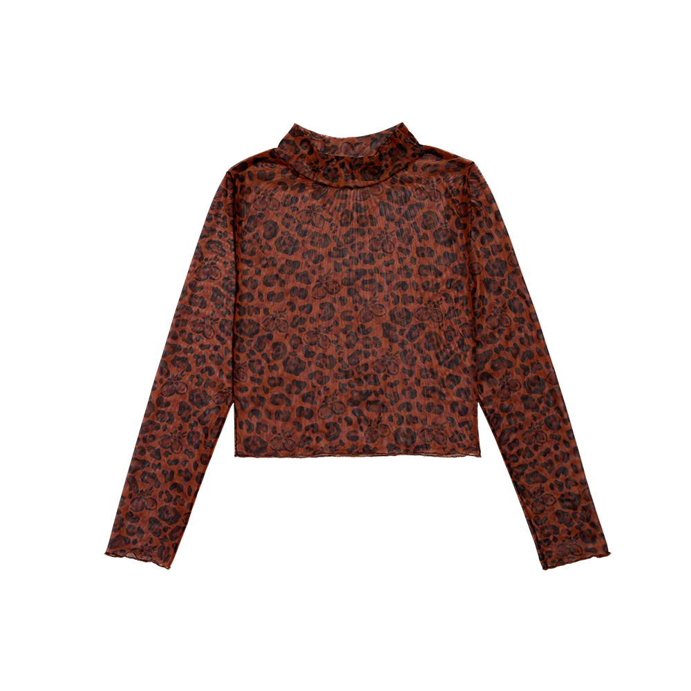 Tropicoqueta Animal Print Mesh Top Front 