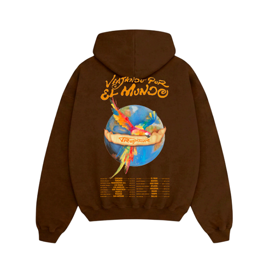 Viajando Por El Mundo Admat Brown Zip Back